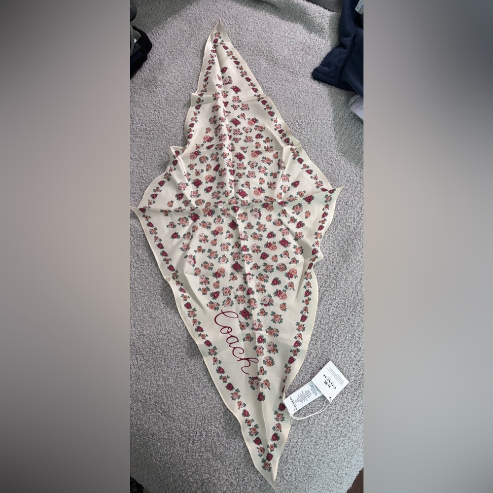NWT Coach Floral Scarf